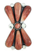 Large Statement Piece Red Oyster Shell Jewelry Ring Size 5-1/4 BW74486
